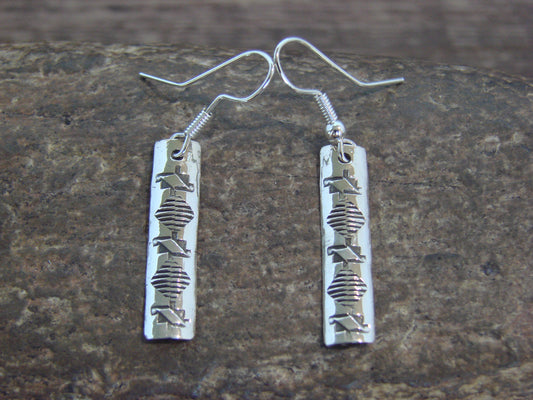 Native American Sterling Silver Dangle Earrings by Tahe