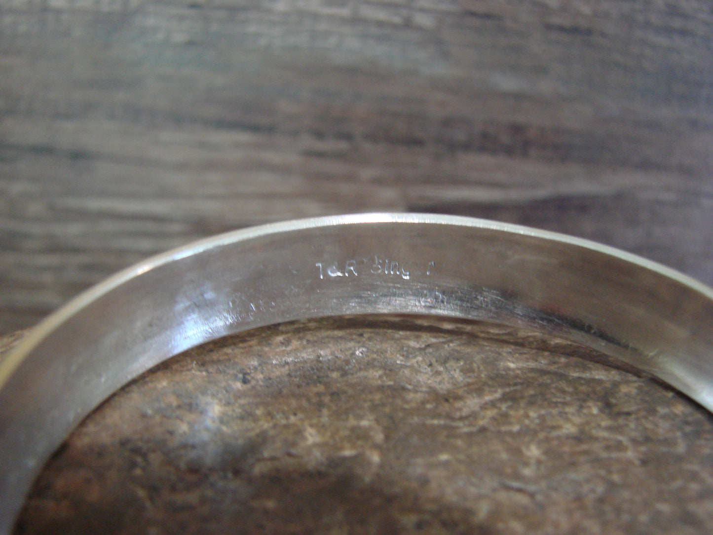 Native American Sterling Silver 3/8" Petroglyph Bracelet by Singer
