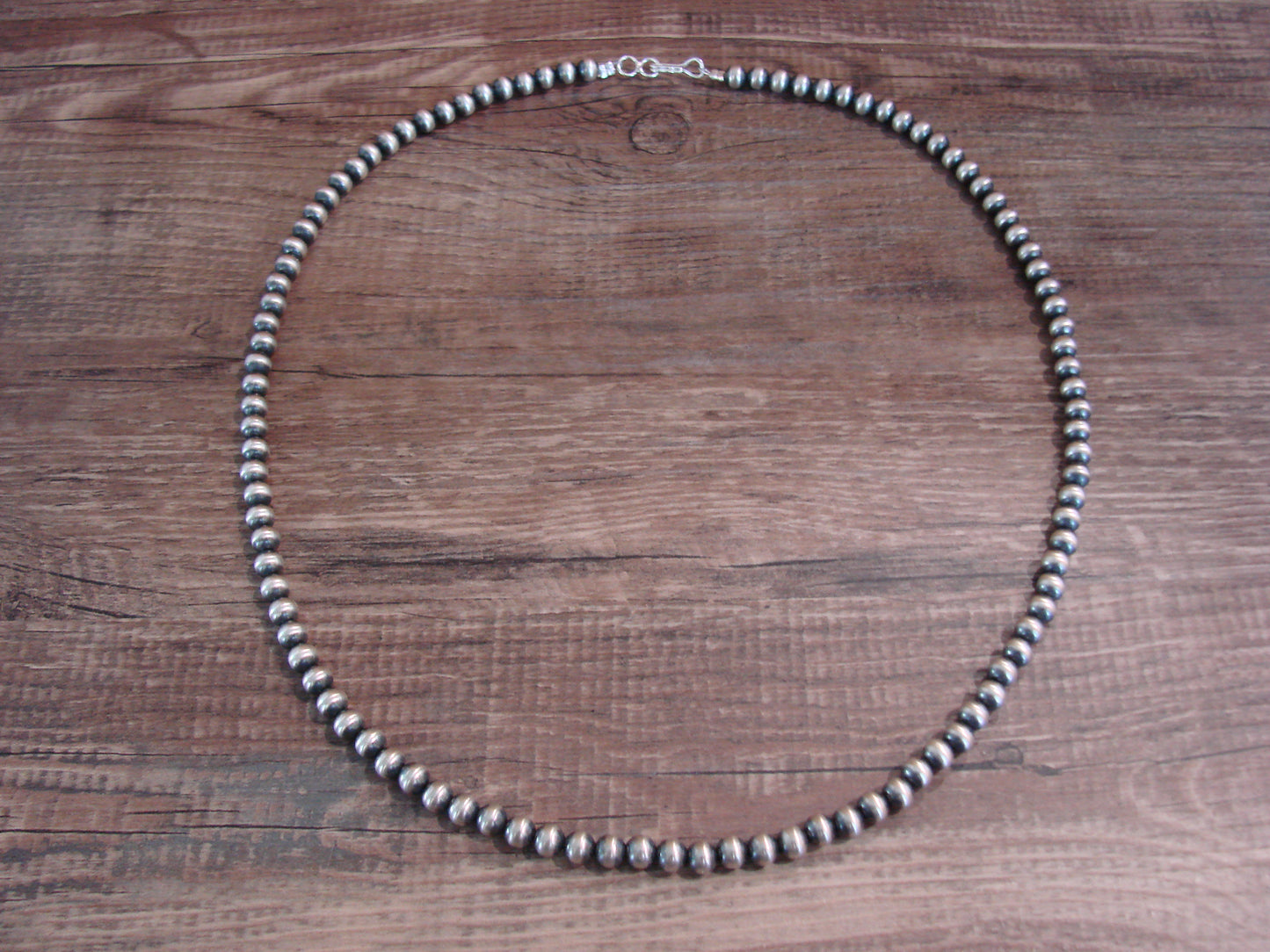 Native American Sterling Silver 20" Navajo Pearl Necklace by I. John