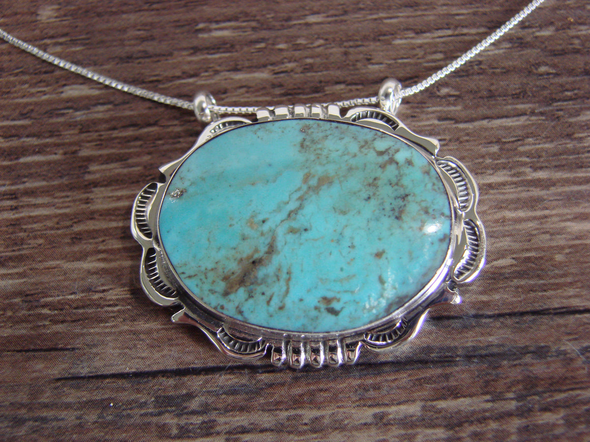 Native American Sterling Silver & Turquoise Necklace by Begay