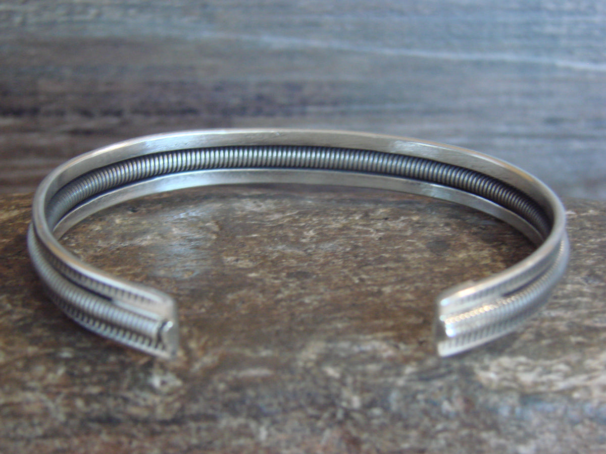 Native American Twisted Sterling Silver Bracelet Cuff by Tahe
