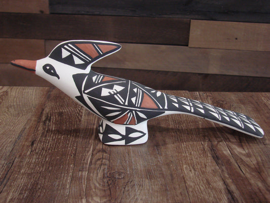 Native American Hand Painted Acoma Road Runner Pottery by Concho