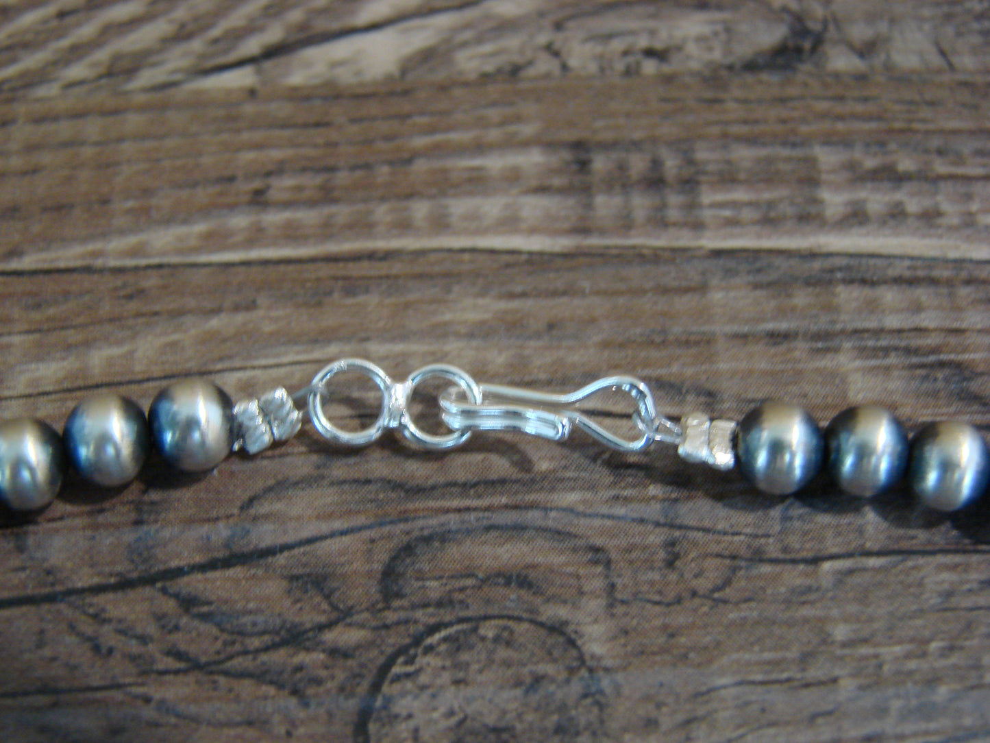 Native American Sterling Silver 20" Navajo Pearl Necklace by I. John