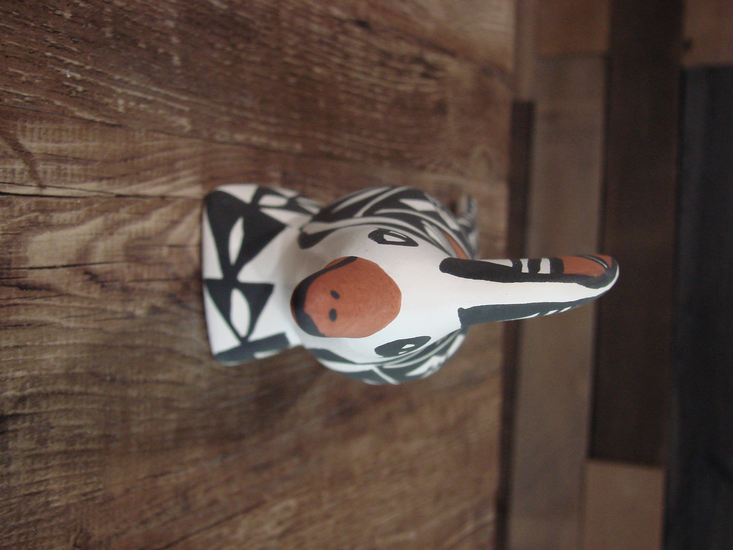 Native American Hand Painted Acoma Road Runner Pottery by Concho