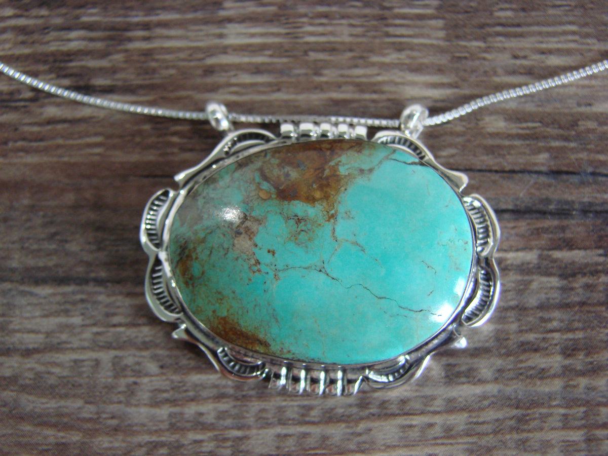 Native American Sterling Silver & Turquoise Necklace by Begay