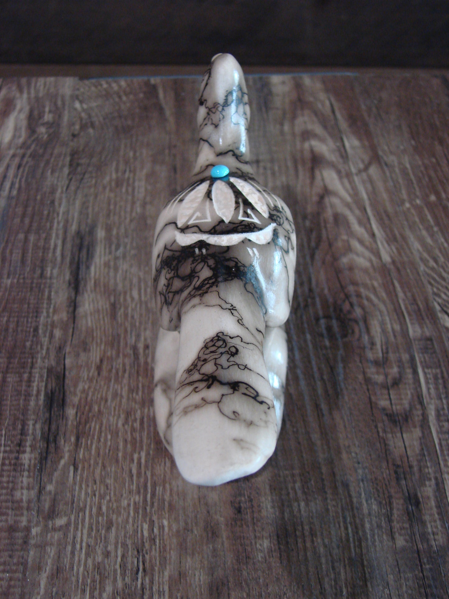 Native American Pottery Horse Hair Road Runner Sculpture by Vail