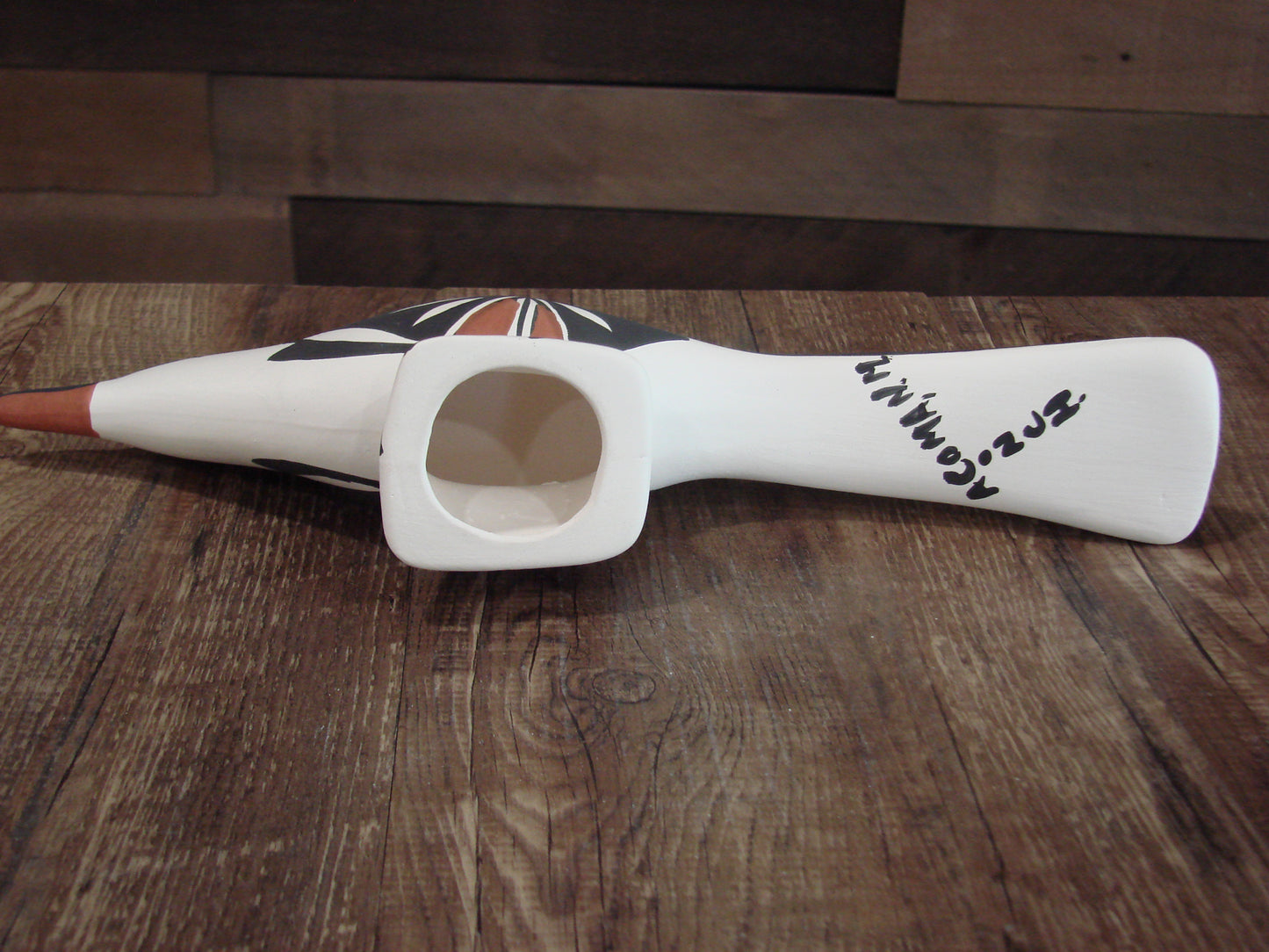 Native American Hand Painted Acoma Road Runner Pottery by Concho