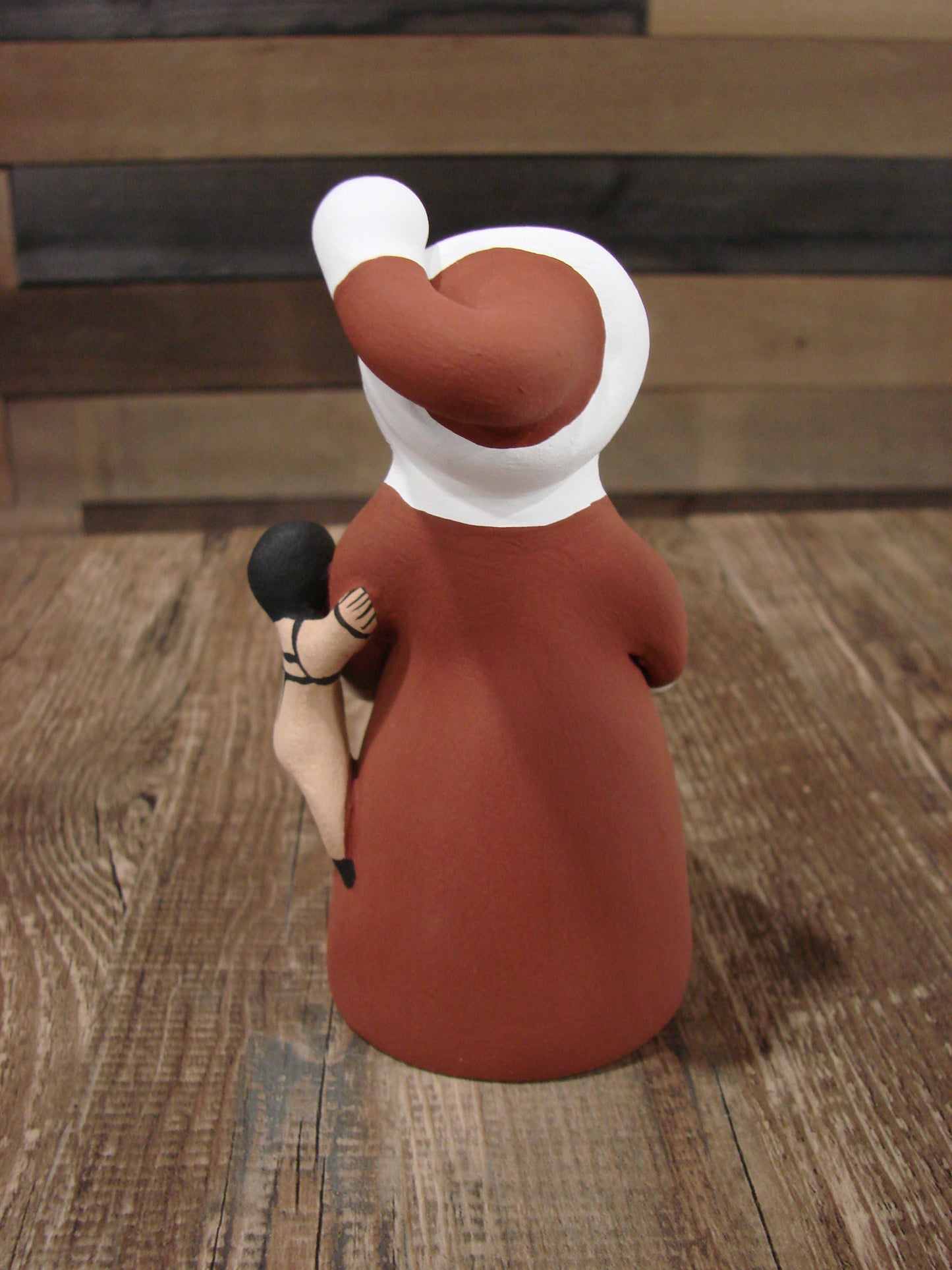 Native American Jemez Hand Sculpted Clay Santa Storyteller by Lucero