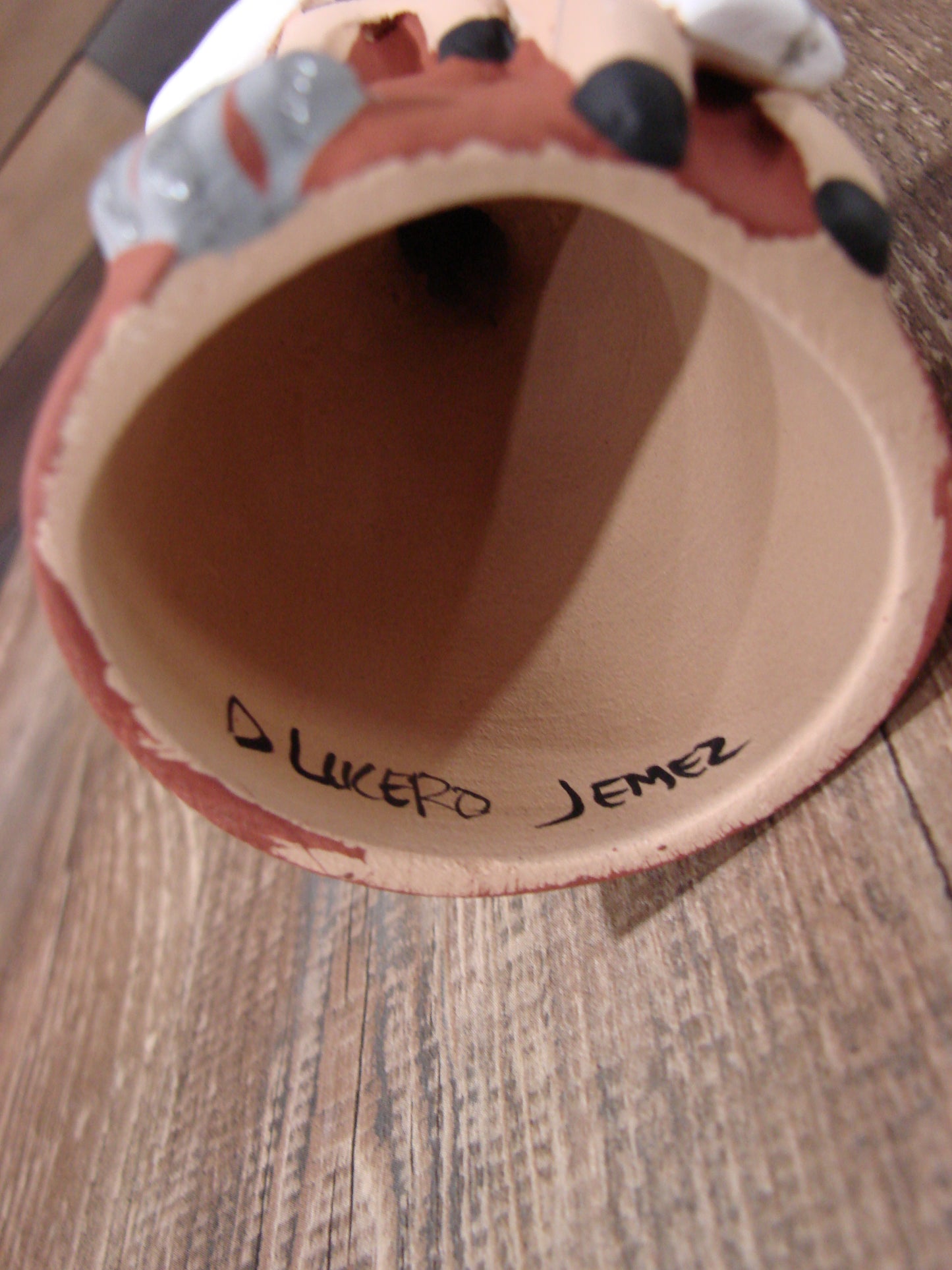 Native American Jemez Hand Sculpted Clay Santa Storyteller by Lucero