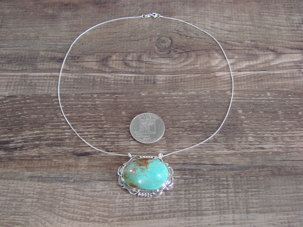 Native American Sterling Silver & Turquoise Necklace by Begay