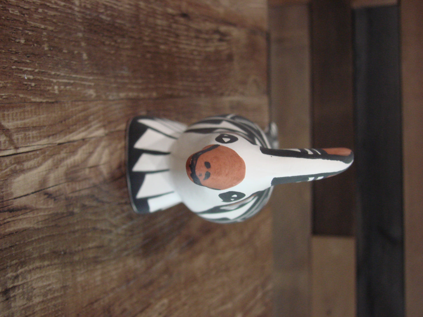 Native American Hand Painted Acoma Road Runner Pottery by Concho