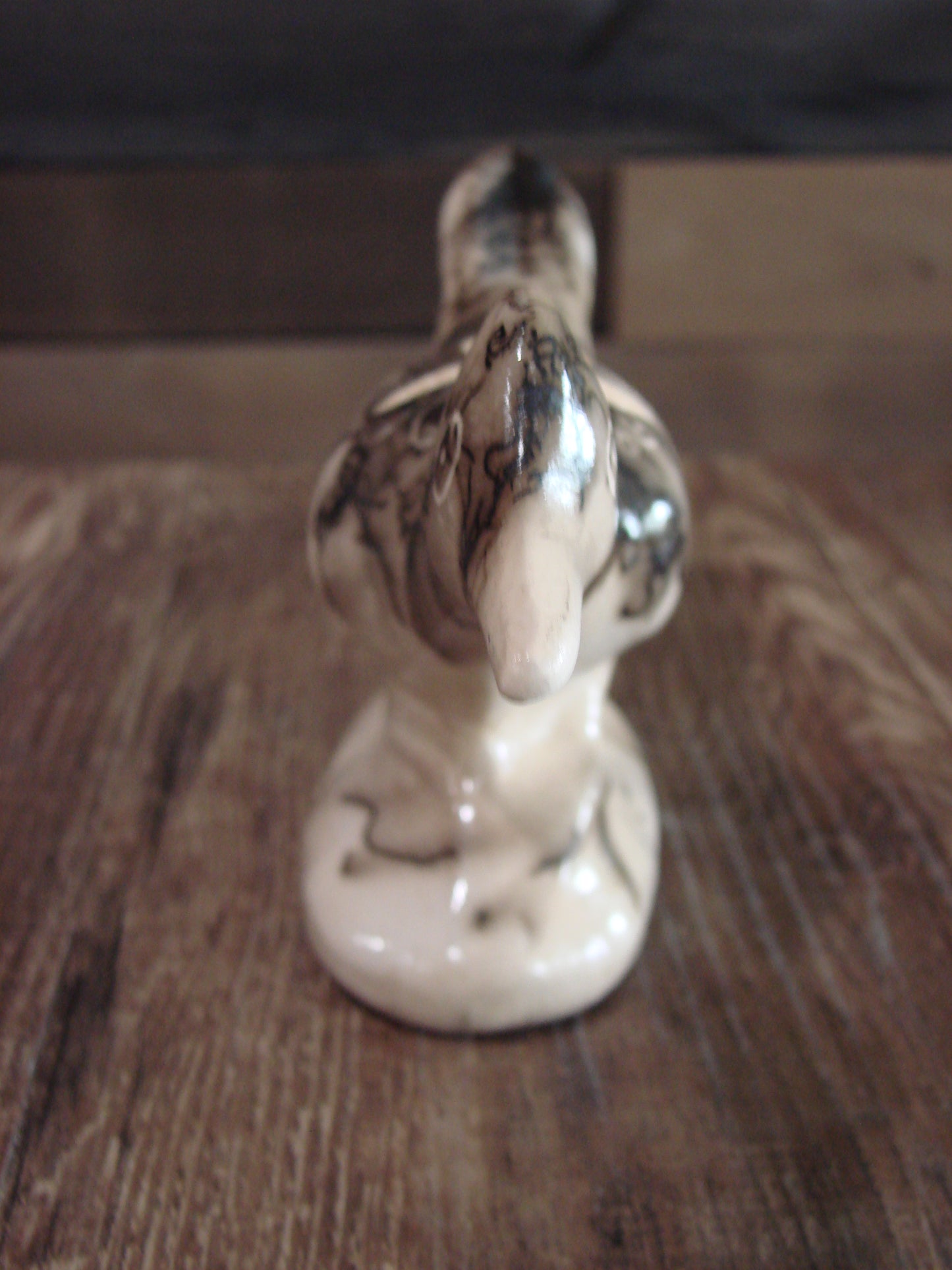 Native American Pottery Horse Hair Road Runner Sculpture by Vail