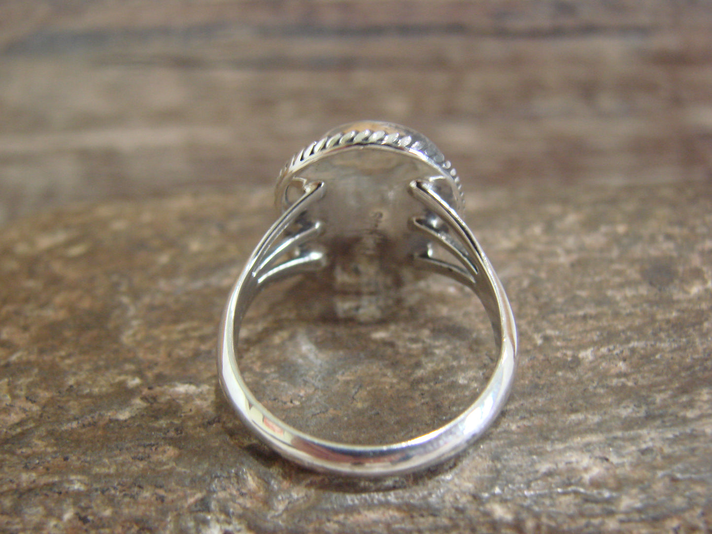 Native American Sterling Silver & Sonoran Turquoise Ring by Saunders - Size 8