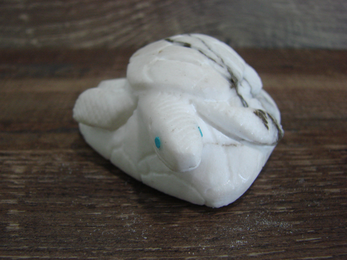 Native American Zuni Hand Carved Turtle Marble Fetish- Coble