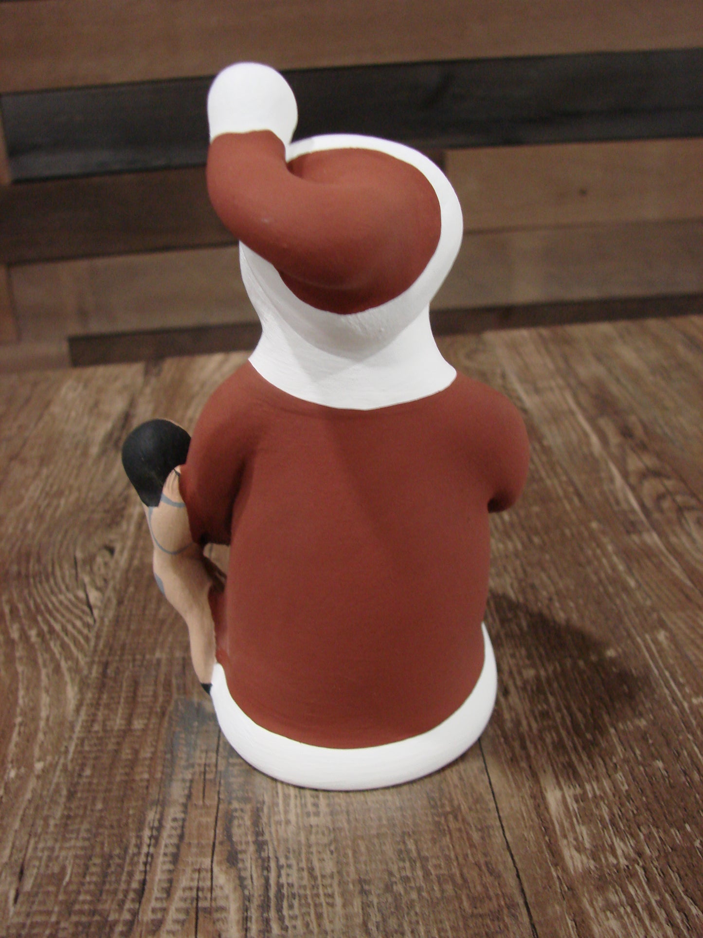 Native American Jemez Hand Sculpted Clay Santa Storyteller by Lucero