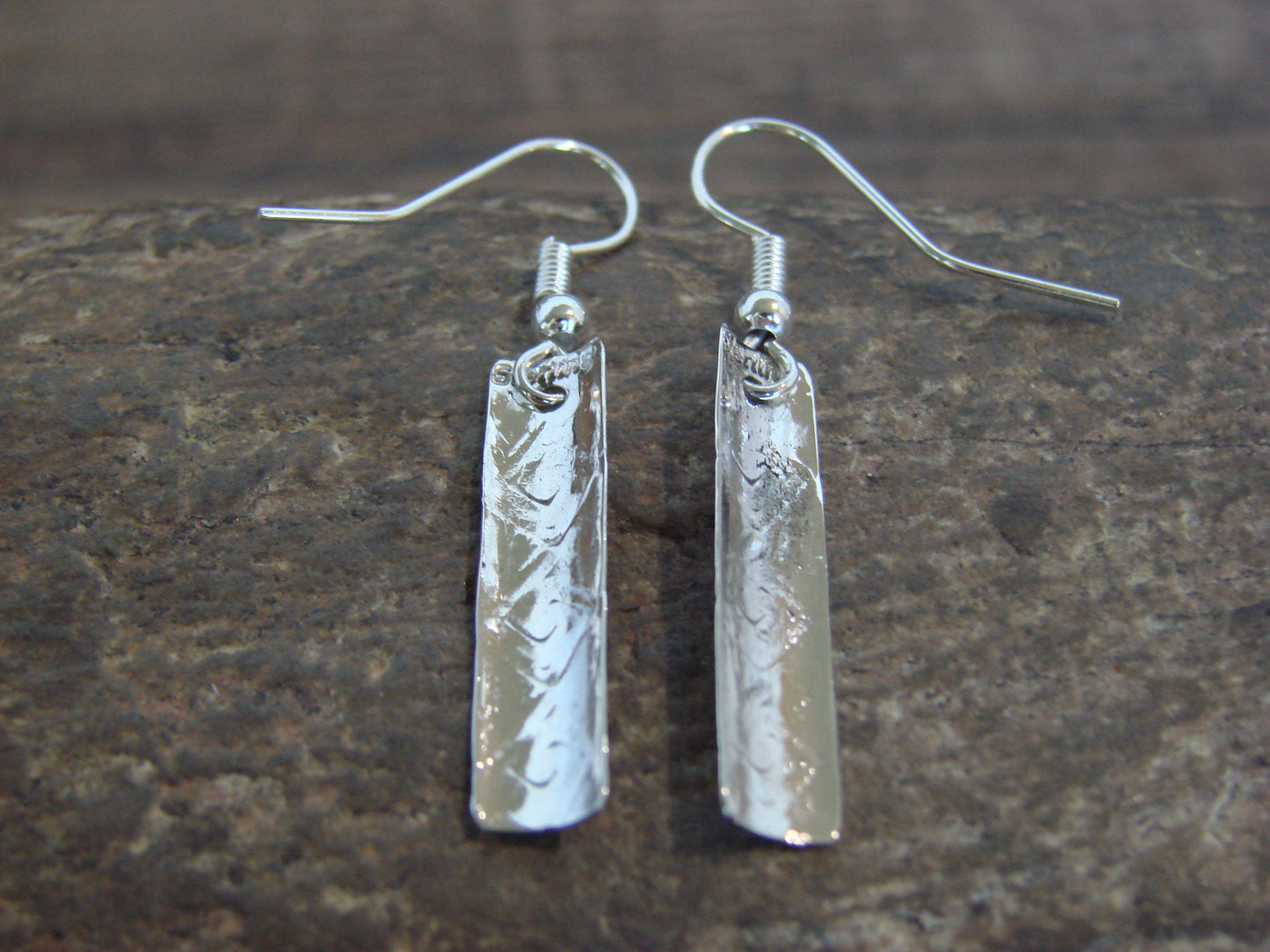 Native American Sterling Silver Dangle Earrings by Tahe