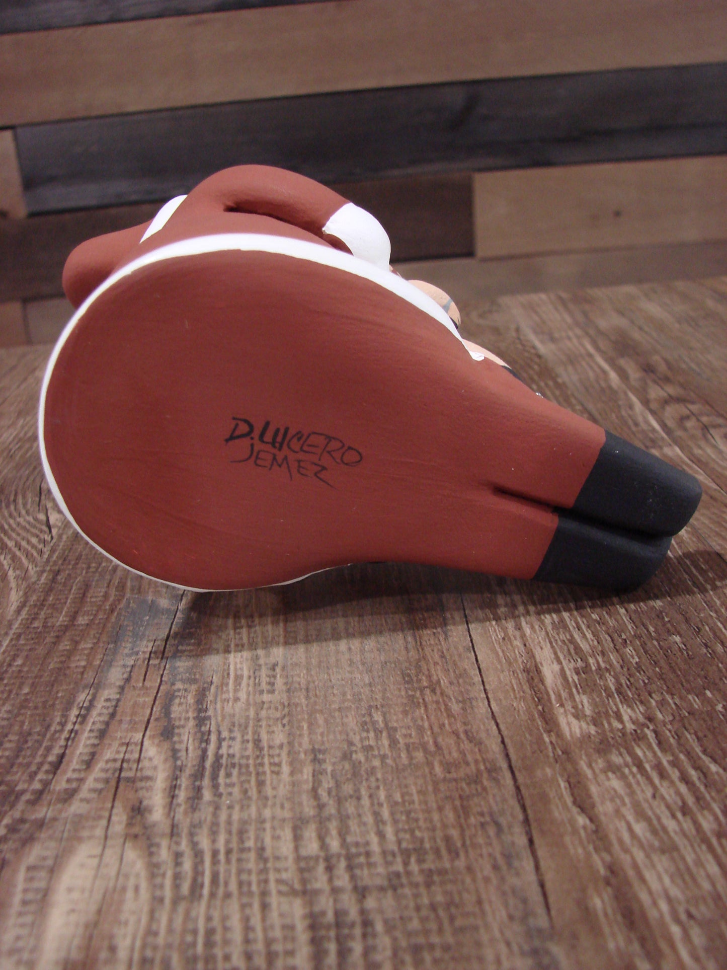 Native American Jemez Hand Sculpted Clay Santa Storyteller by Lucero