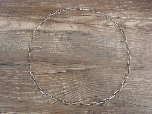Native American Sterling Silver 18" Link Chain Link Necklace - Shurley