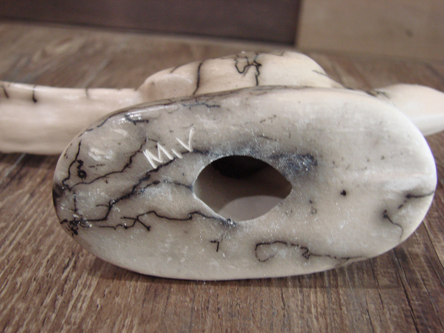 Native American Pottery Horse Hair Road Runner Sculpture by Vail