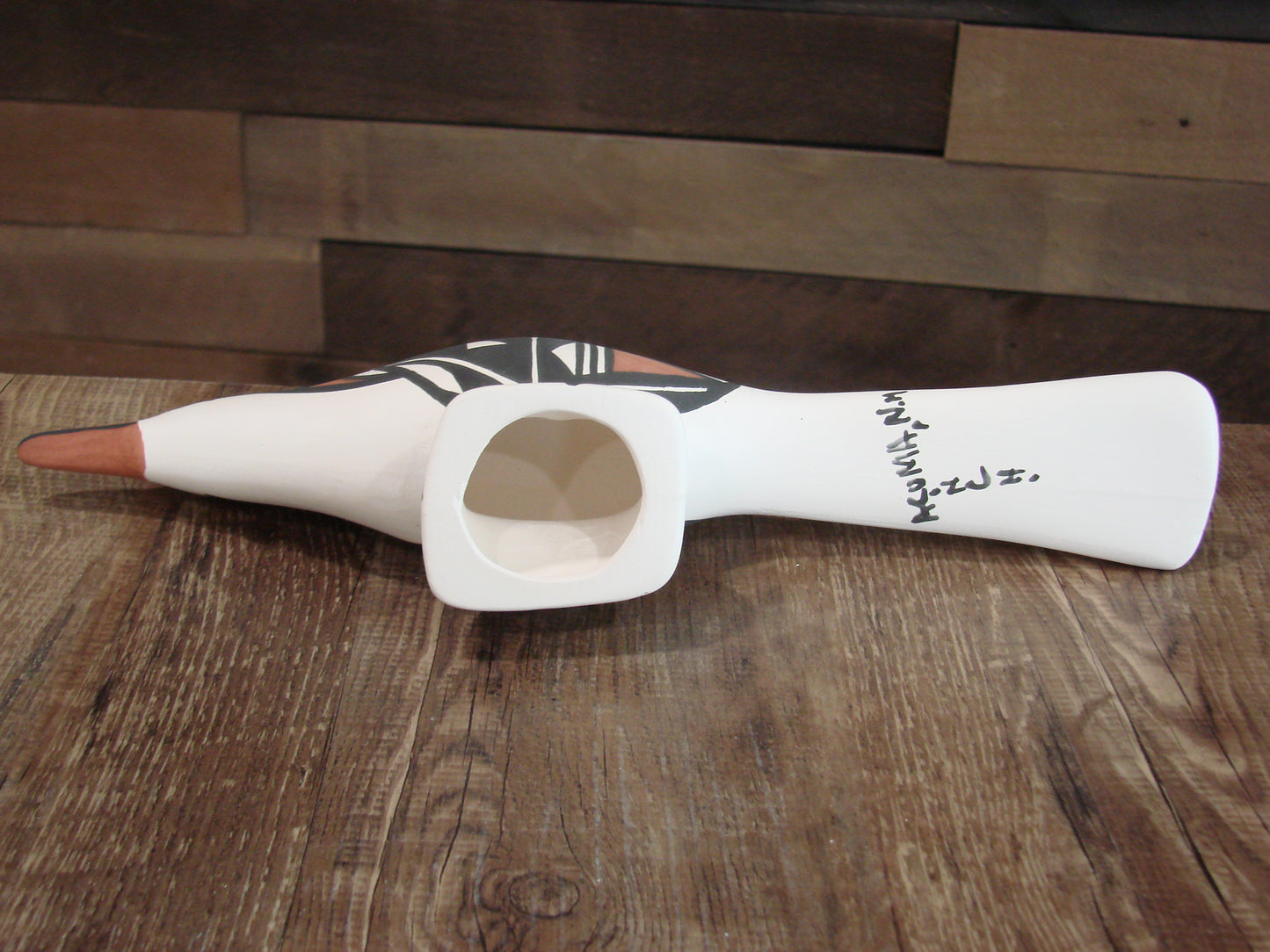 Native American Hand Painted Acoma Road Runner Pottery by Concho