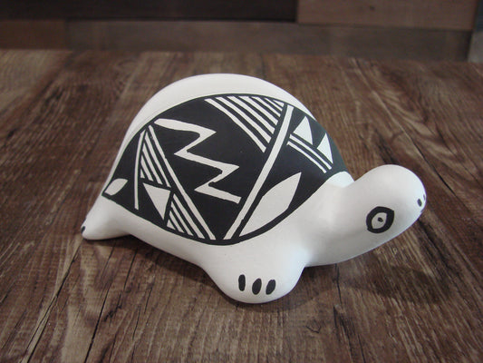 Native American Hand Painted Acoma Turtle Card Holder Pottery by Concho