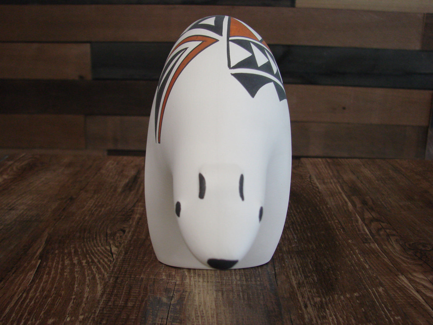 Native American Hand Painted Acoma Bear Pottery by Kuutimaitsa