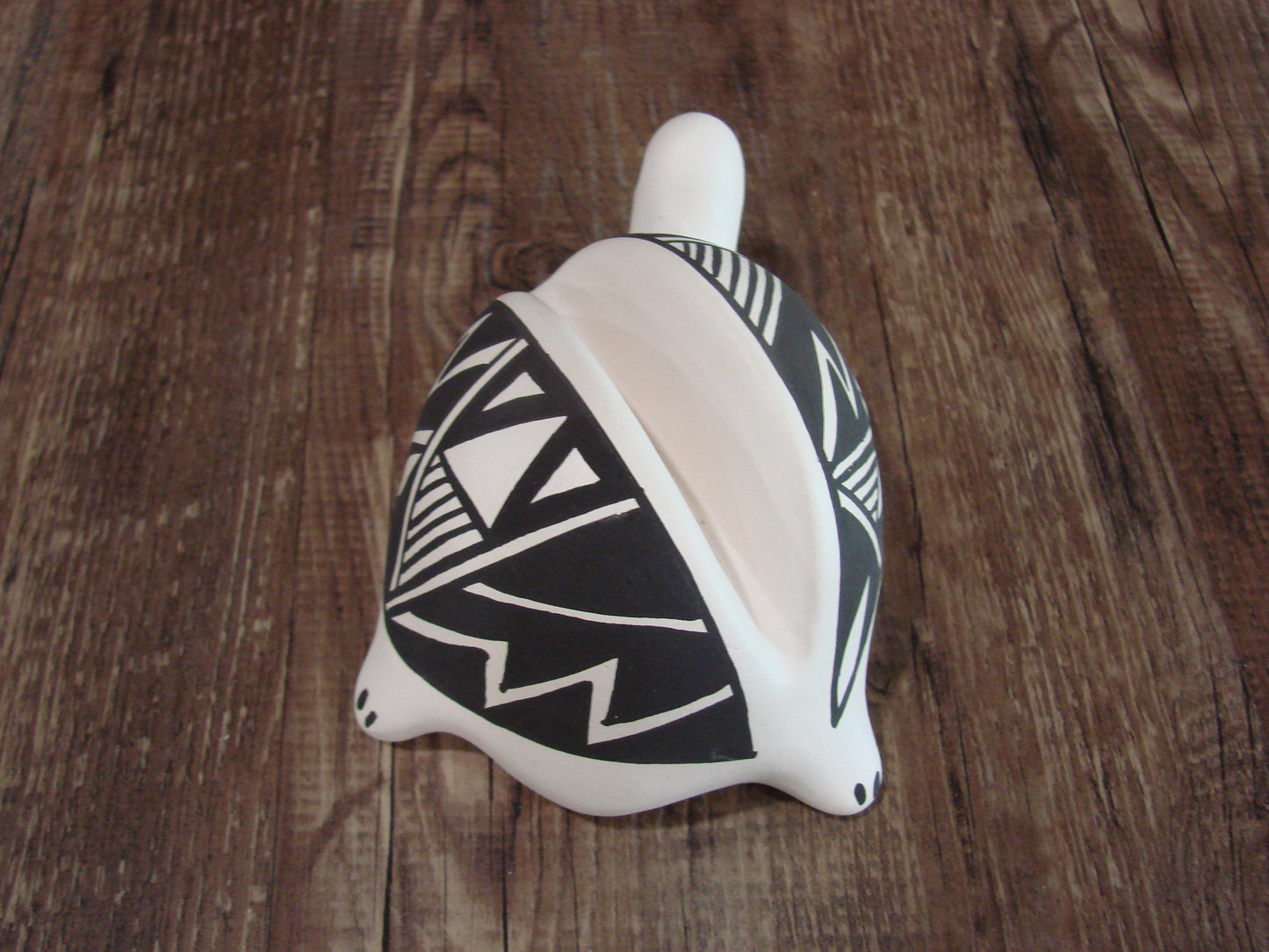 Native American Hand Painted Acoma Turtle Card Holder Pottery by Concho