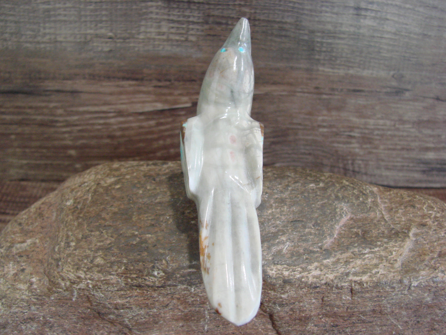 Native American Zuni Indian Stone Marble Bird Fetish by Leekya
