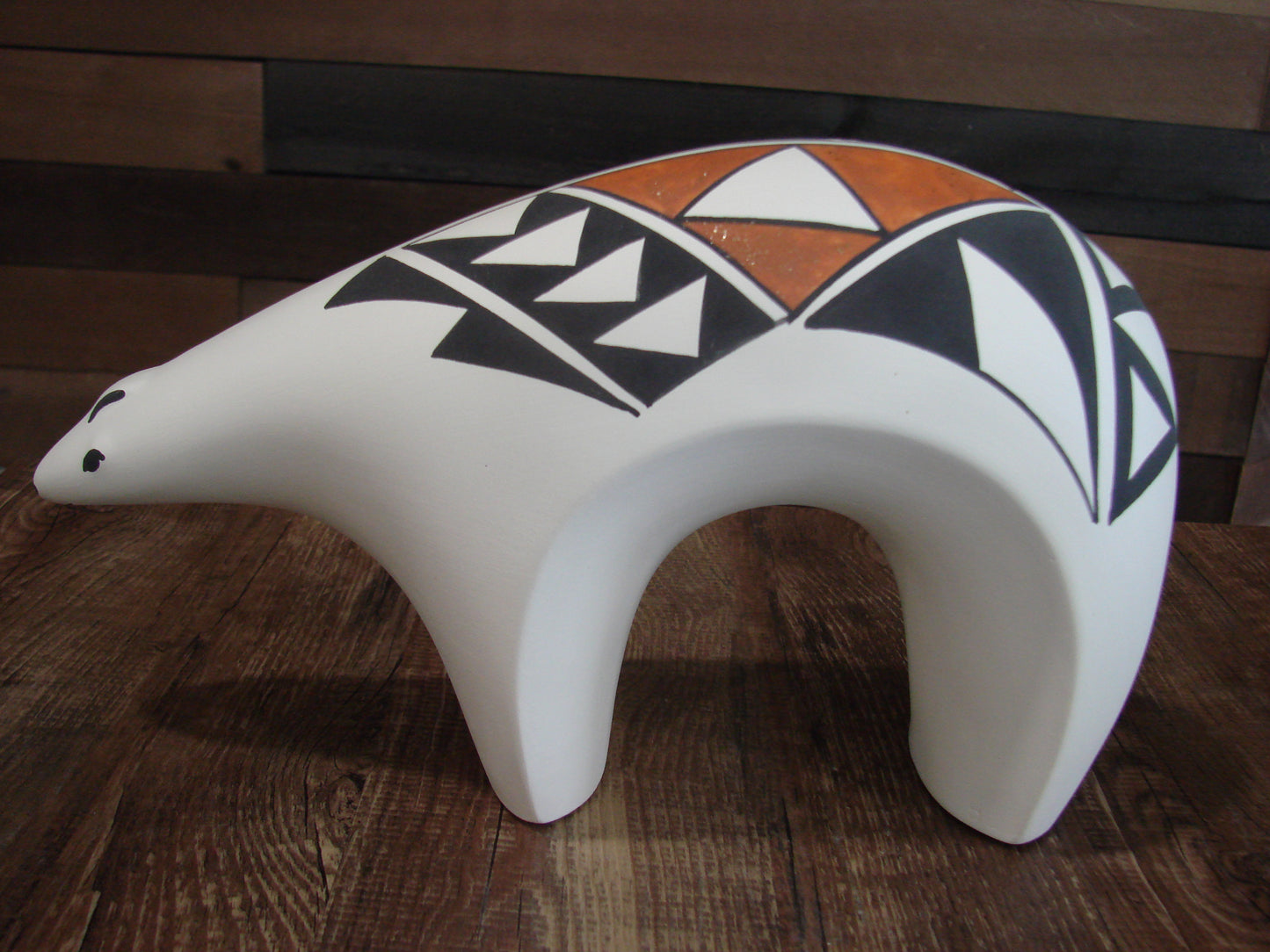 Native American Hand Painted Acoma Bear Pottery by Kuutimaitsa