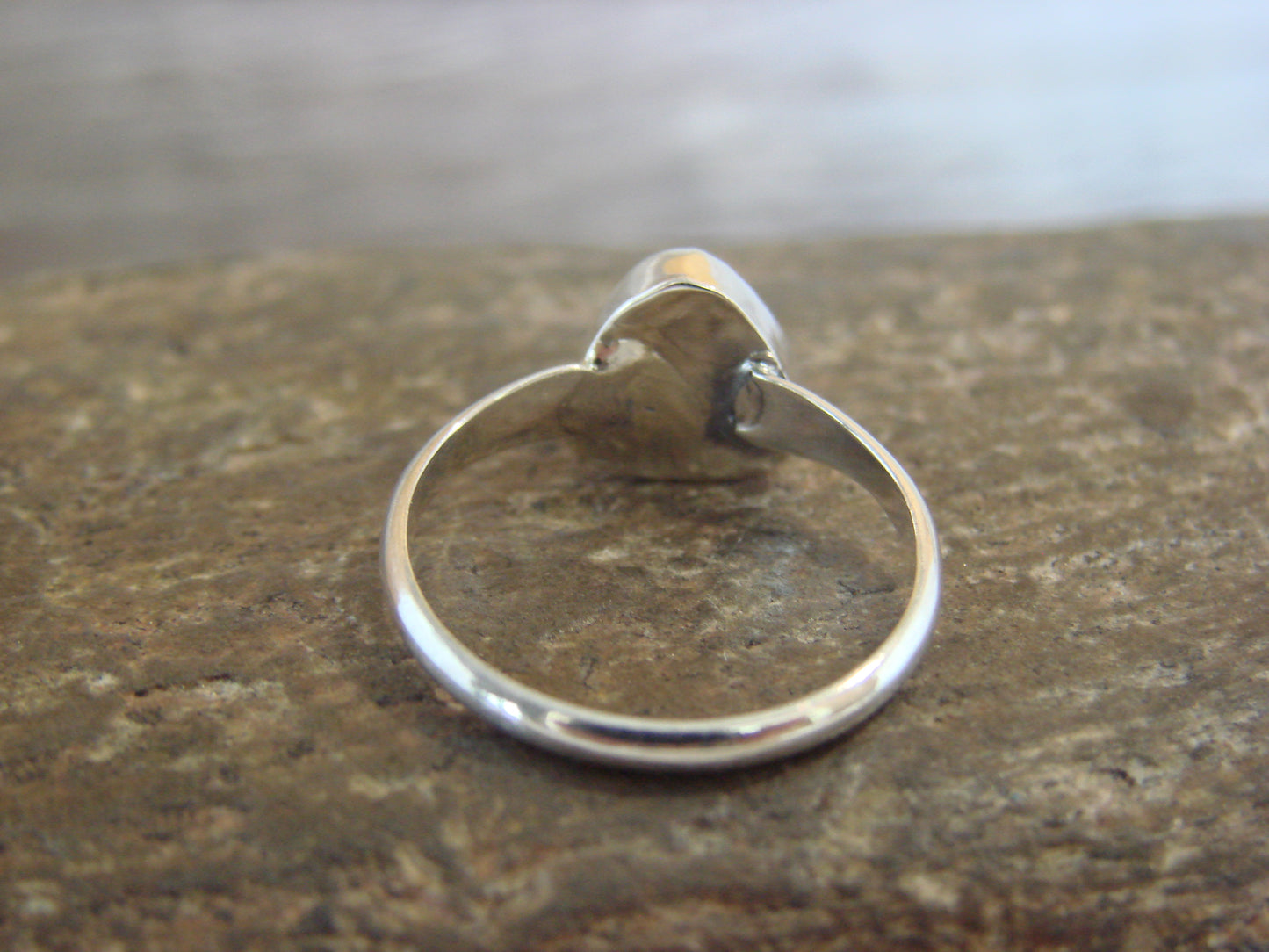 Native American Sterling Silver & Turquoise Ring by Smith - Size 6