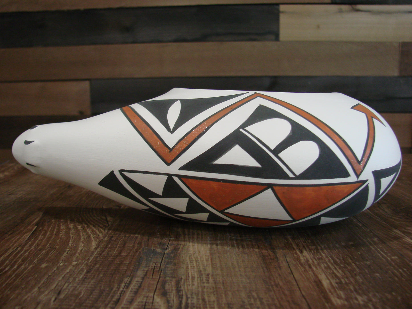 Native American Hand Painted Acoma Bear Pottery by Kuutimaitsa