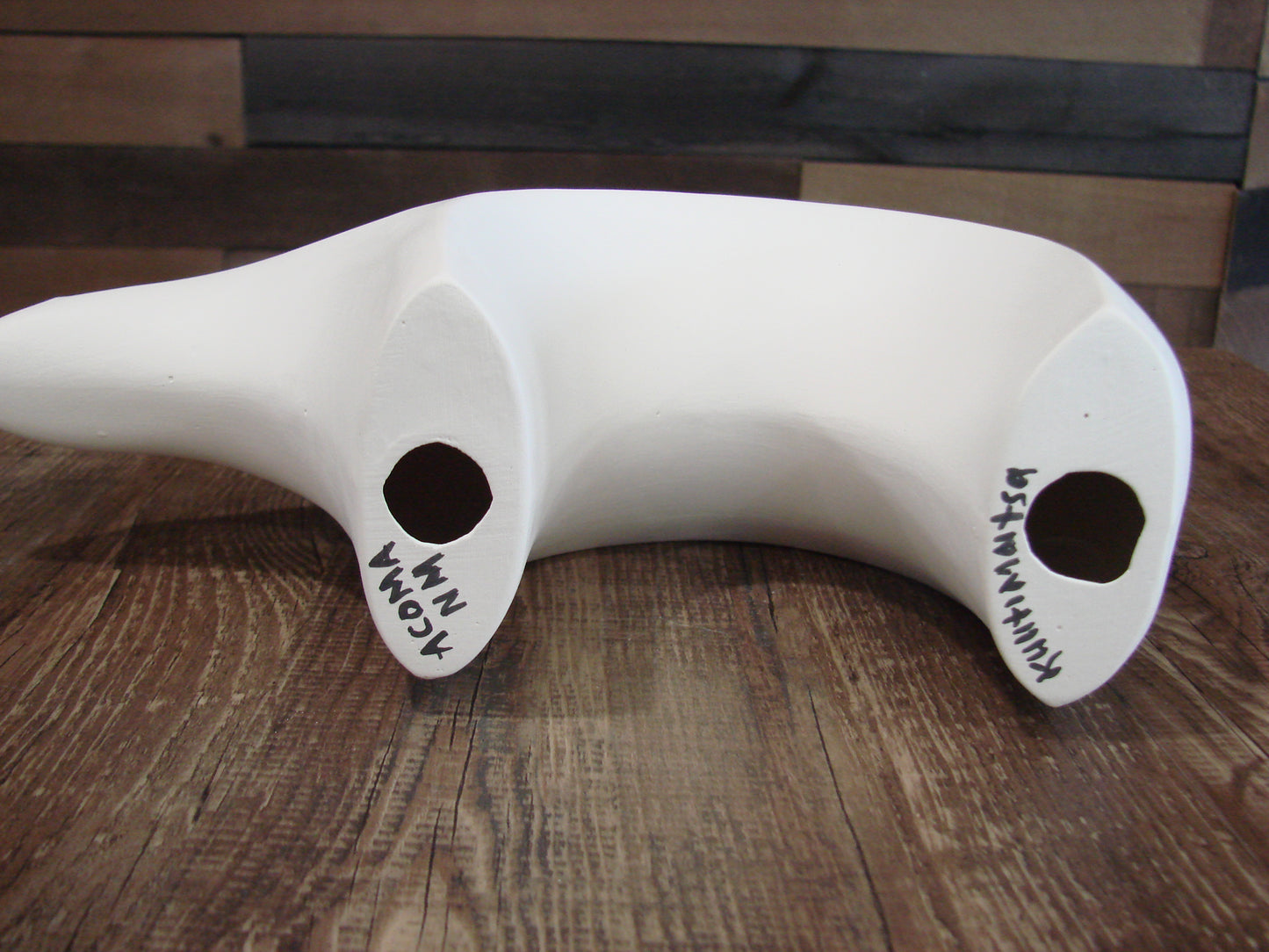 Native American Hand Painted Acoma Bear Pottery by Kuutimaitsa