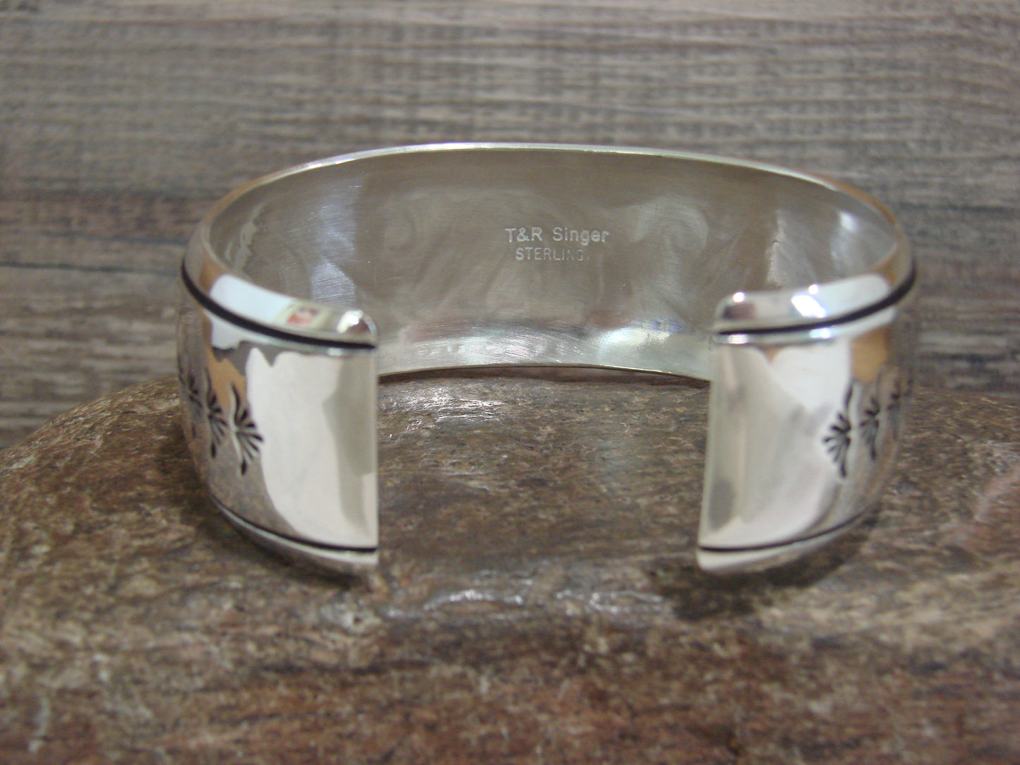 Native American Sterling Silver Petroglyph Bracelet by Singer