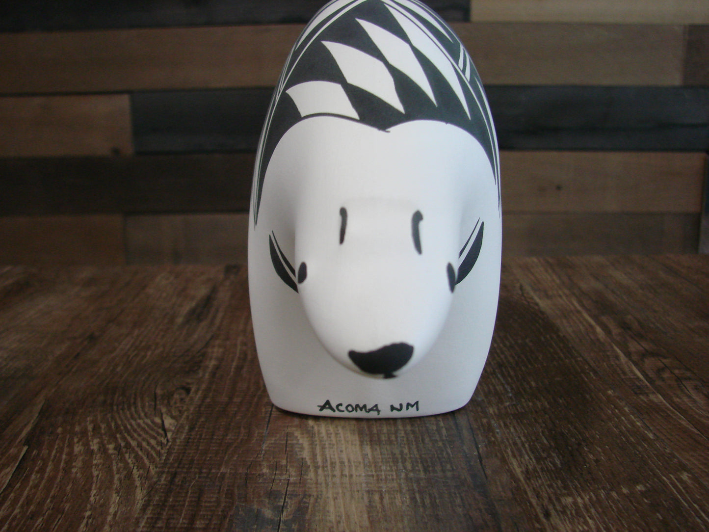 Native American Hand Painted Acoma Bear Pottery by Kuutimaitsa