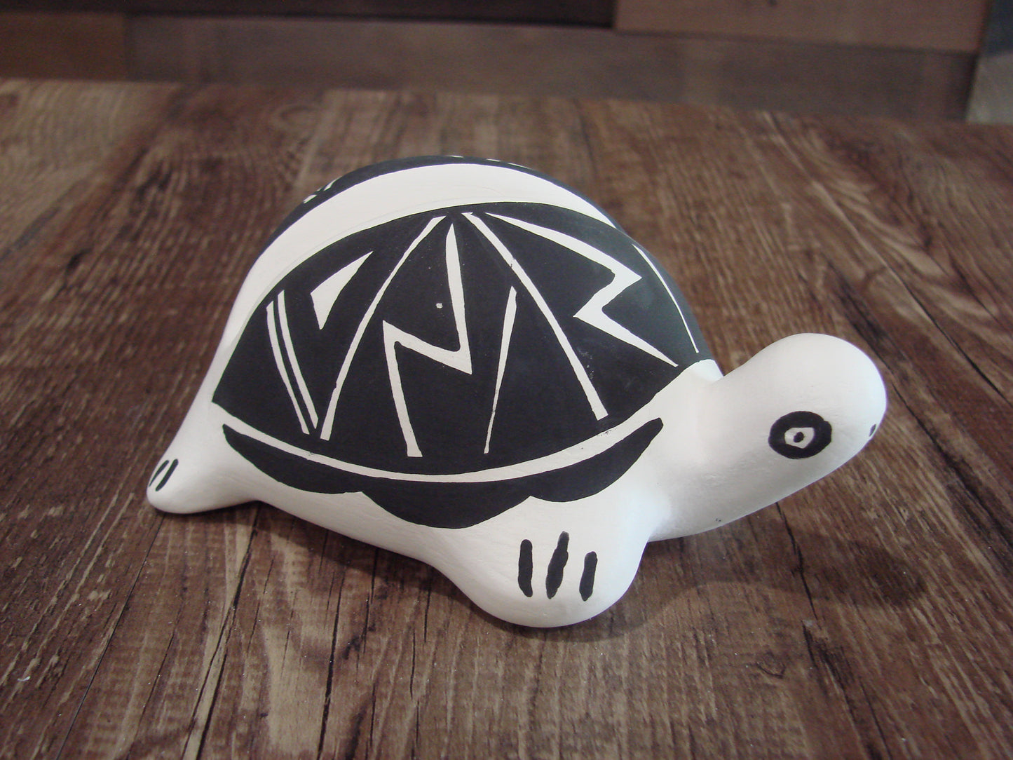 Native American Hand Painted Acoma Turtle Card Holder Pottery by Concho