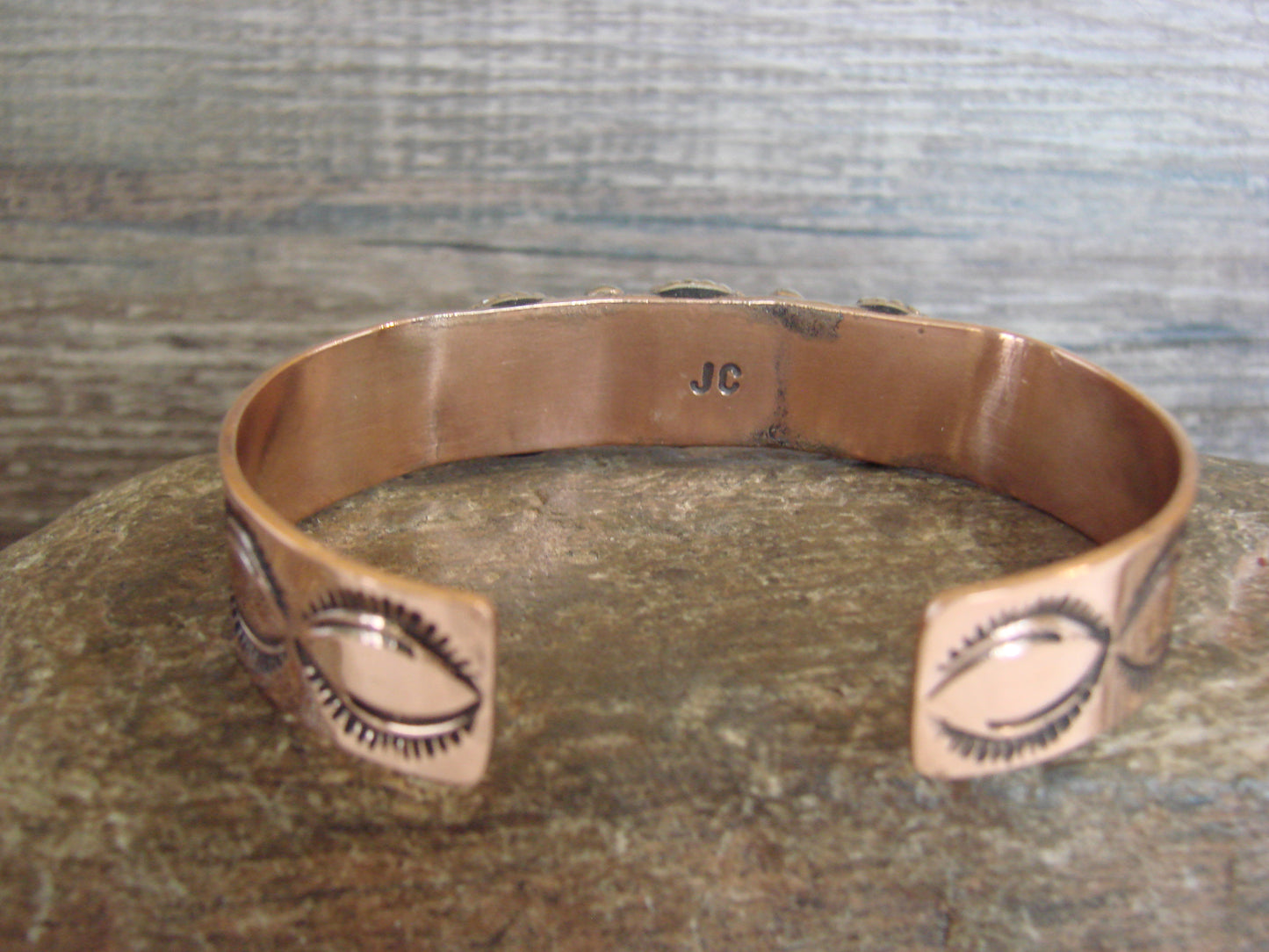 Native American Copper & Howlite Bracelet by Cleveland