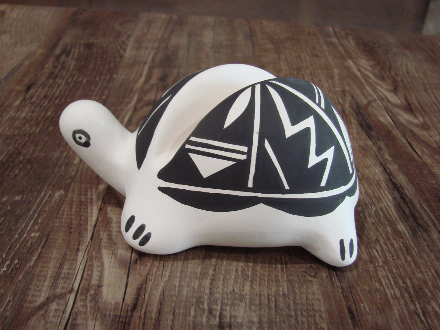Native American Hand Painted Acoma Turtle Card Holder Pottery by Concho