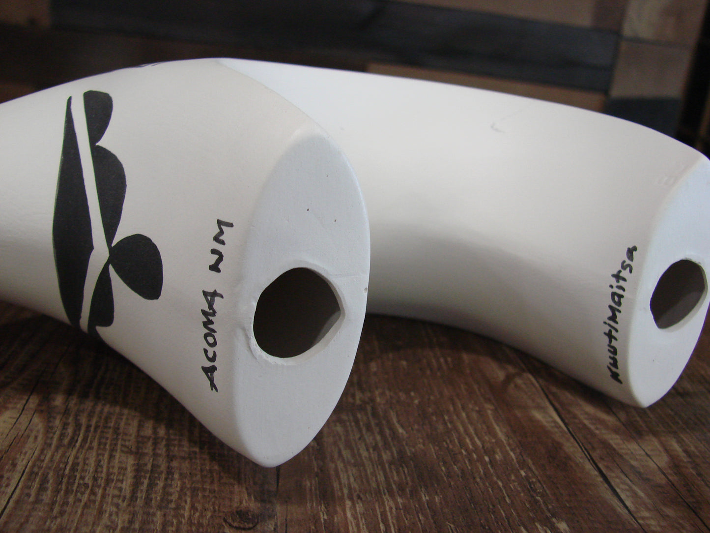 Native American Hand Painted Acoma Bear Pottery by Kuutimaitsa