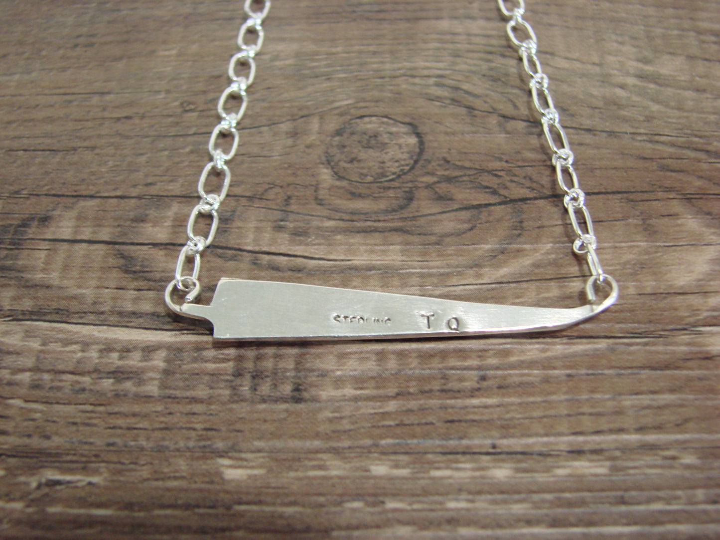 Native American Sterling Silver 18" Multi Stone Inlay Link Necklace - Qualo