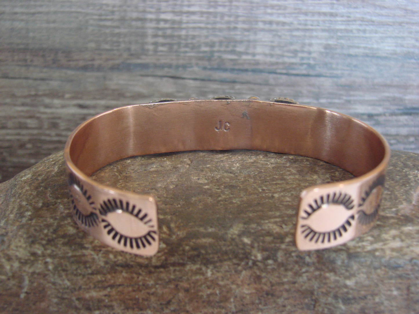 Native American Copper & Howlite Bracelet by Cleveland