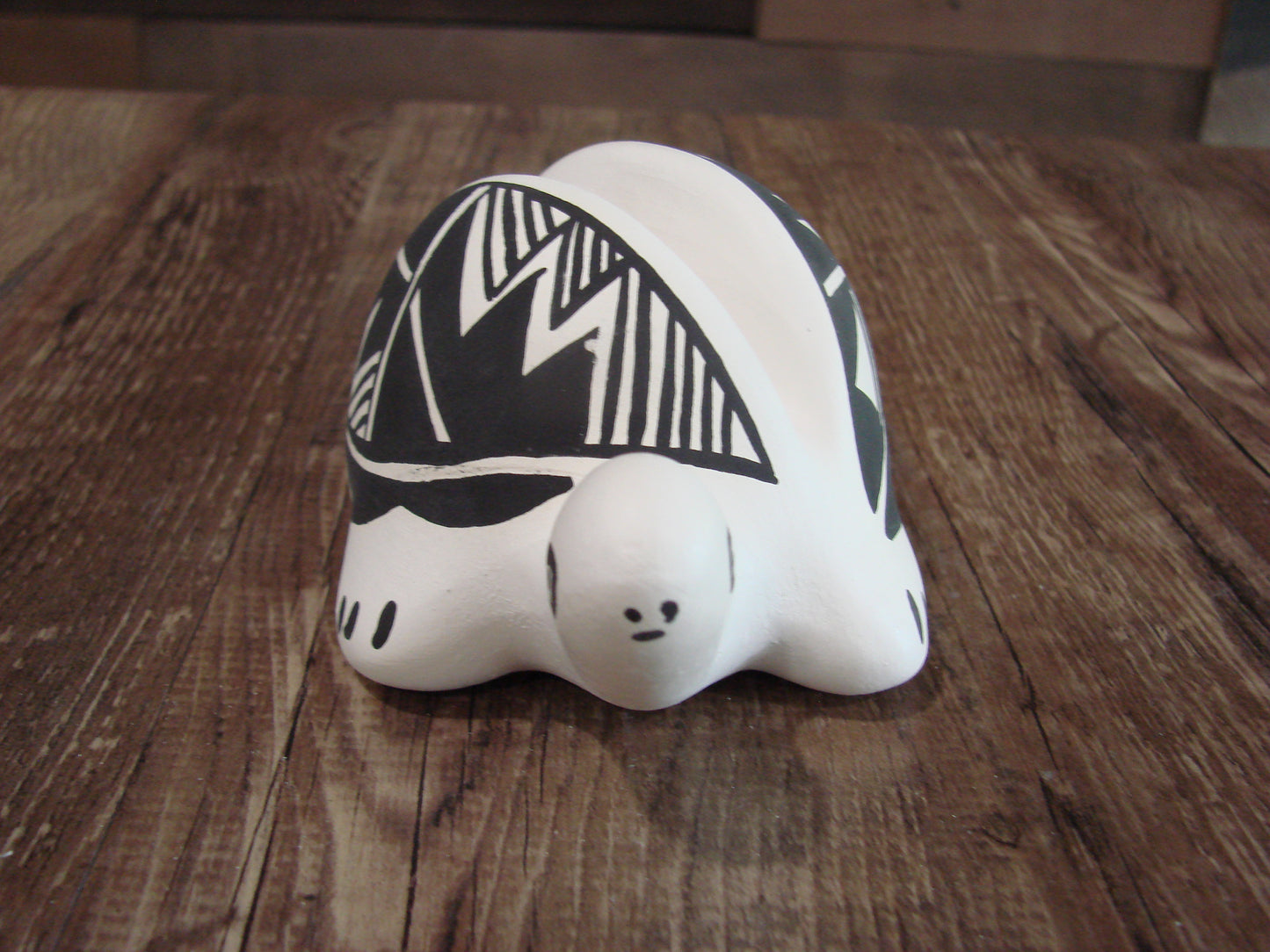 Native American Hand Painted Acoma Turtle Card Holder Pottery by Concho
