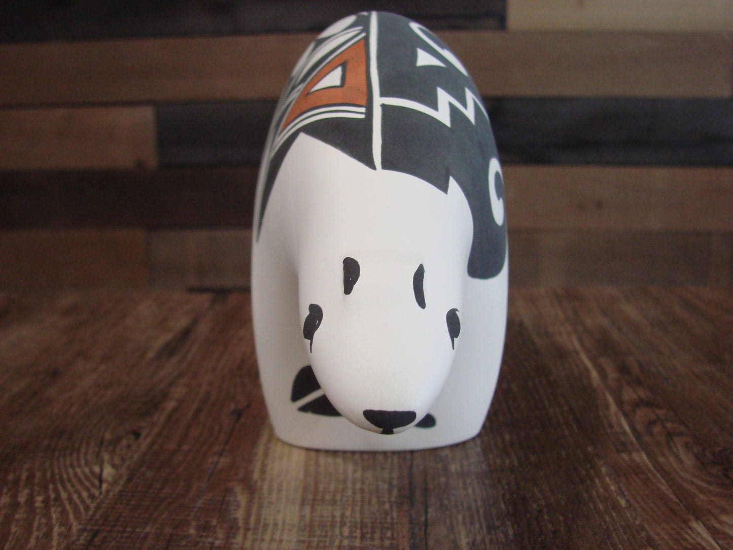 Native American Hand Painted Acoma Bear Pottery by Kuutimaitsa