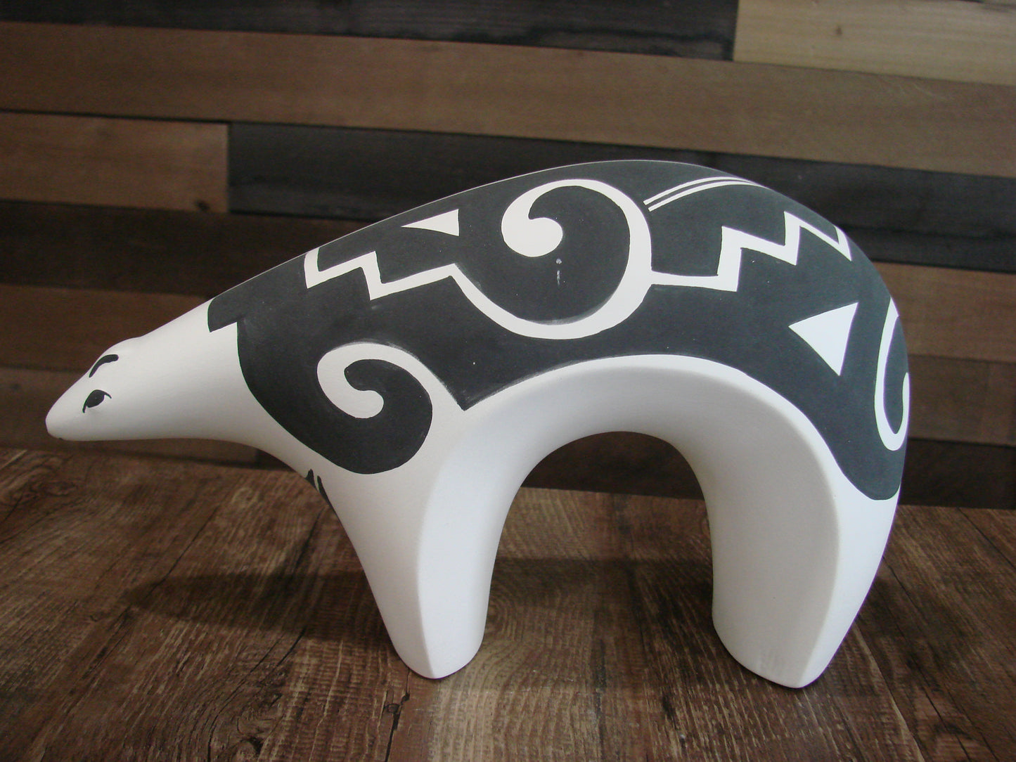 Native American Hand Painted Acoma Bear Pottery by Kuutimaitsa
