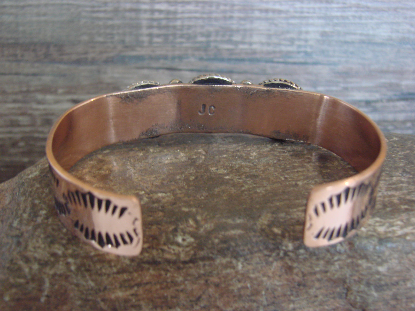 Native American Copper & Howlite Bracelet by Cleveland