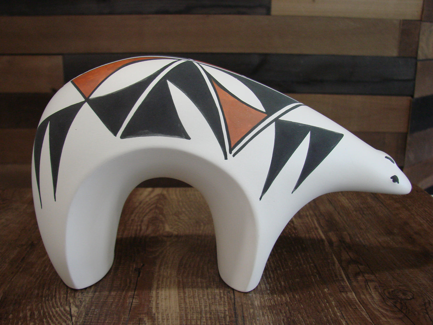 Native American Hand Painted Acoma Bear Pottery by Kuutimaitsa