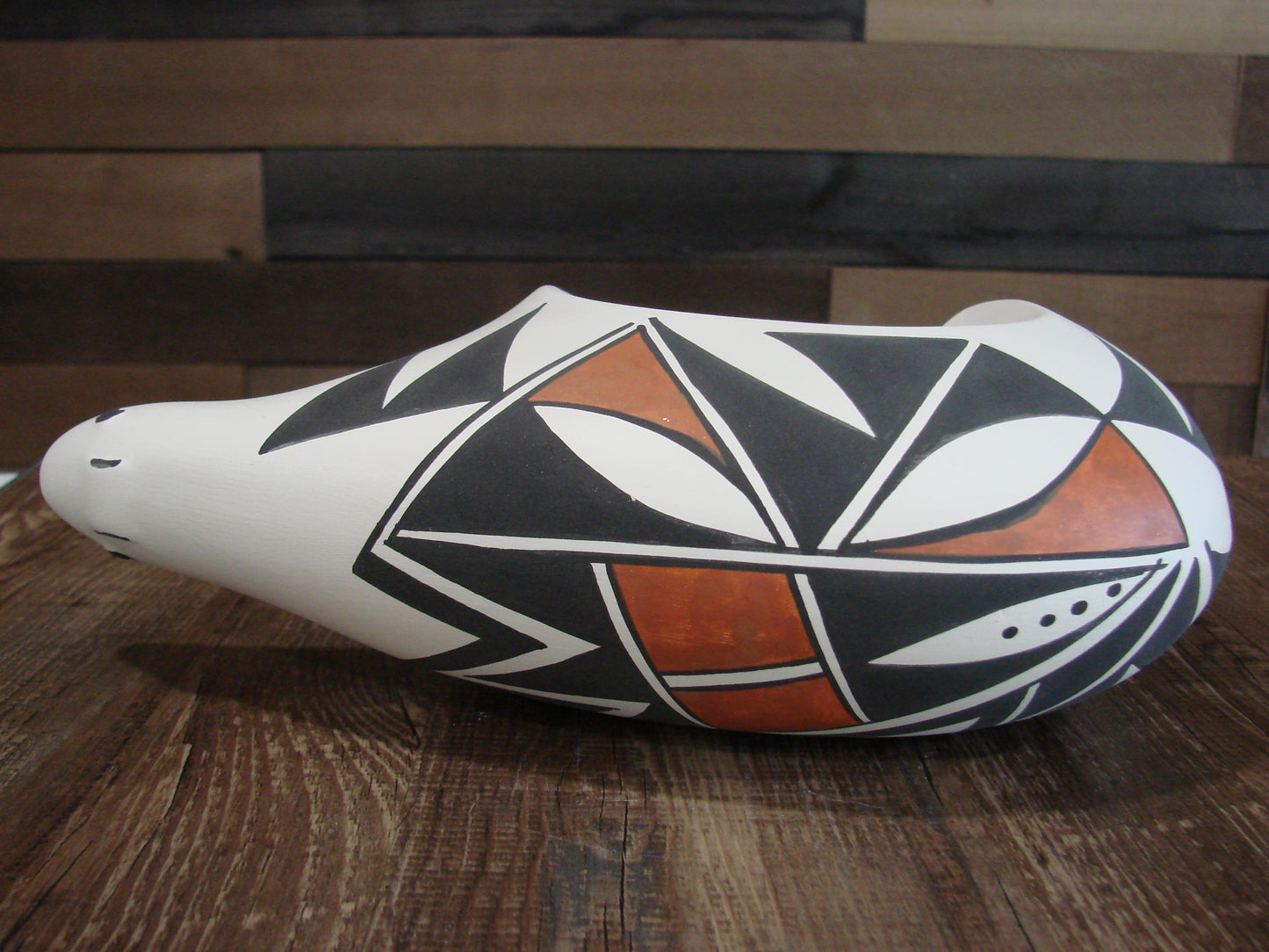 Native American Hand Painted Acoma Bear Pottery by Kuutimaitsa