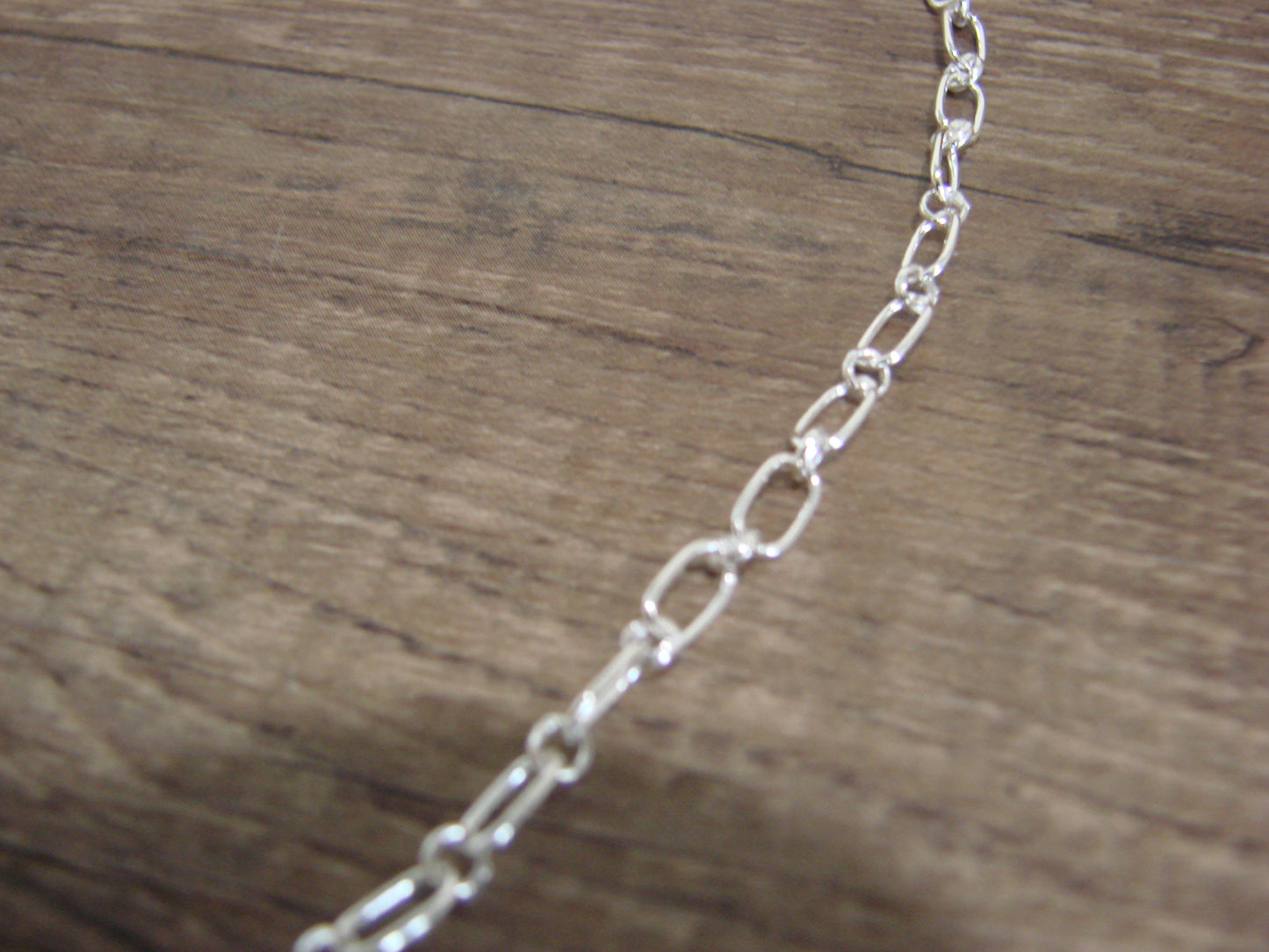 Native American Sterling Silver 18" Multi Stone Inlay Link Necklace - Qualo