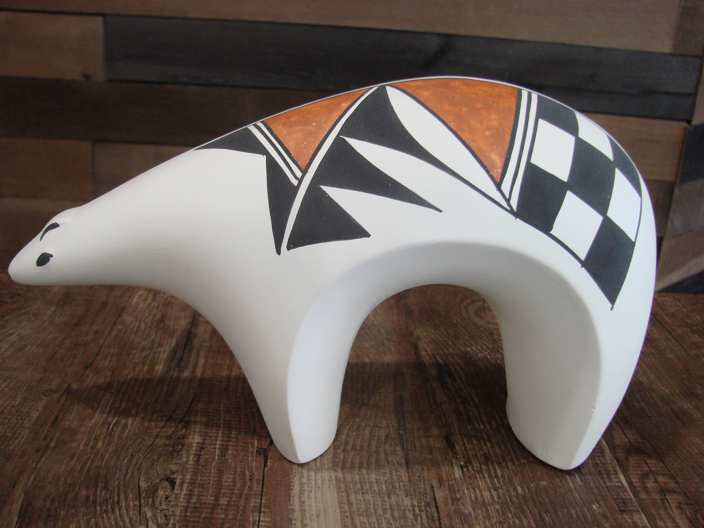 Native American Hand Painted Acoma Bear Pottery by Kuutimaitsa