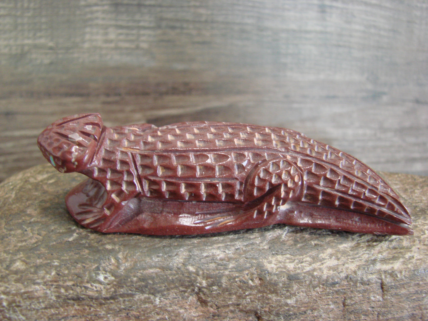 Native American Zuni Indian Pipe Stone Horned Lizard Fetish by Charlie