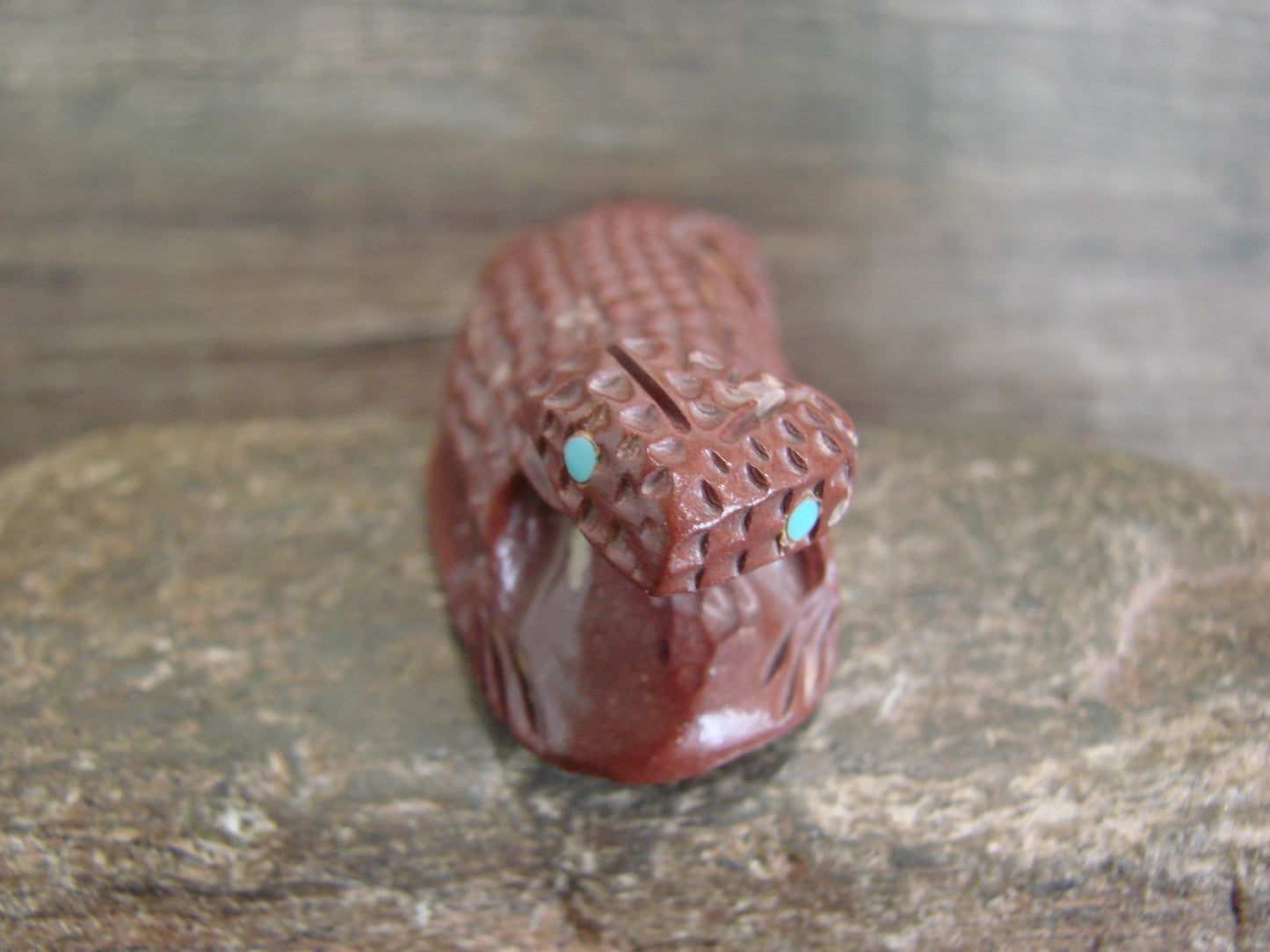 Native American Zuni Indian Pipe Stone Horned Lizard Fetish by Charlie